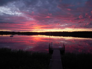 20120627.Solnedgång över Kläckebergaviken